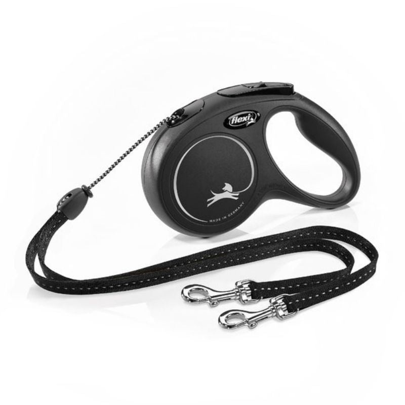 Flexi Retractable Leash for Dogs – New Classic DUO Cord (2 Dogs Leash)