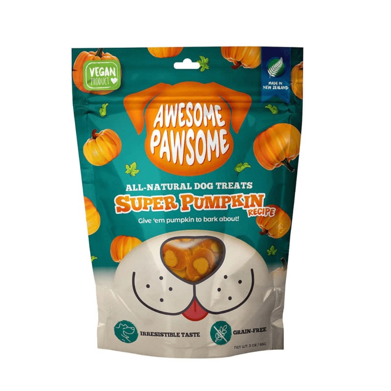 Awesome Pawsome Dog Treats – Super Pumpkin (Vegan) – DISCONTINUED