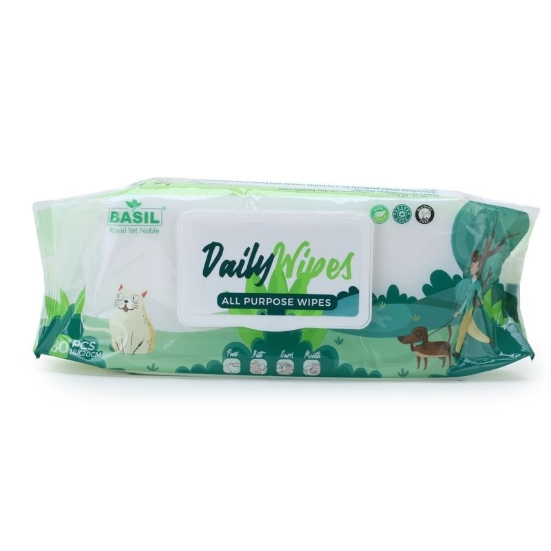Basil Daily Wipes – All Purpose Wet Wipes (80 pcs)