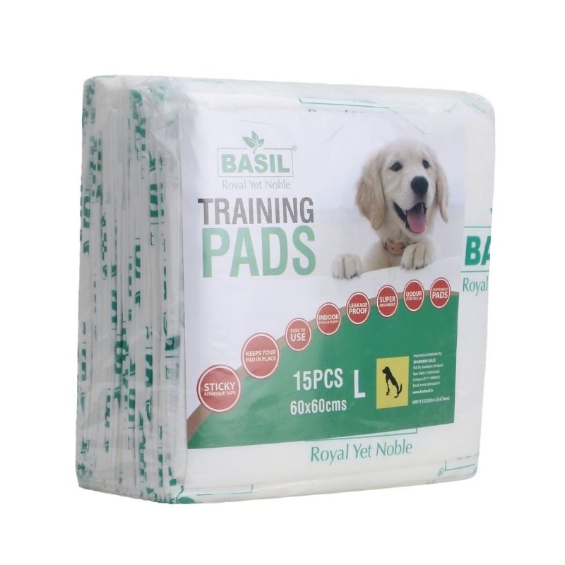 Basil Puppy Training Pee Pads – Large (15 Pads)