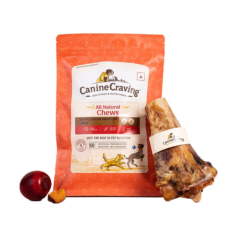 Canine Craving Dog Treats – Bone Chew – Meatless Buffalo (Large) (1pc)