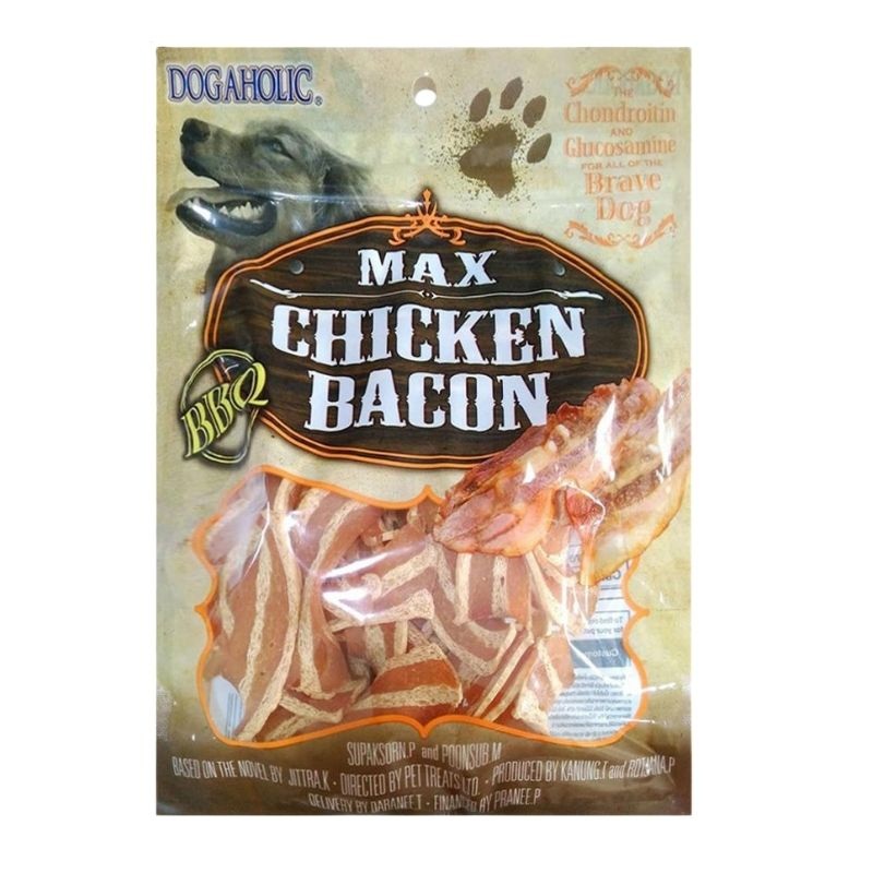 Dogaholic Dog Treats – Max Chicken Bacon Strips BBQ (130g)