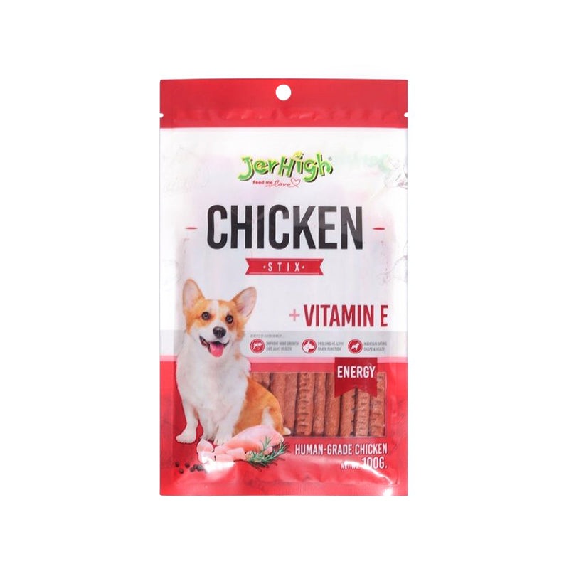 JerHigh Dog Treats – Chicken Stix (100g)