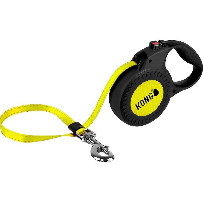 Kong Retractable Reflective Leash for Dogs – Neon Yellow (5m)