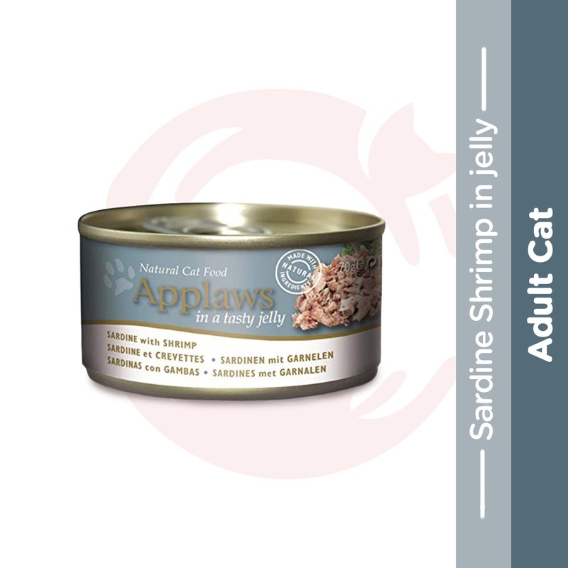 Applaws Wet Cat Food – Sardine Shrimp in Jelly (70g x 12 Cans)