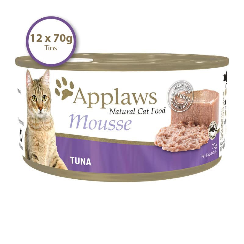 Applaws Wet Cat Food – Tuna Mousse (70g x 12 Cans)