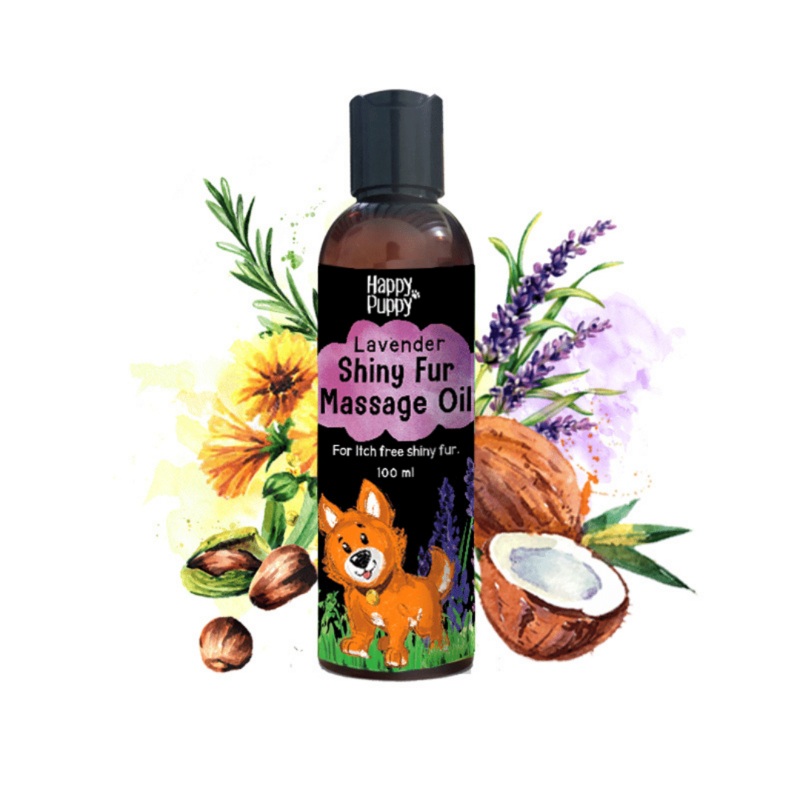Happy Puppy Organics Massage Oil For Dogs – Shiny Fur (100ml)