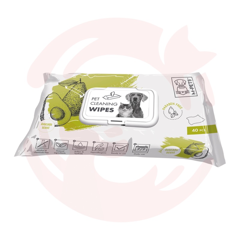 M-Pets Pet Cleaning Wipes – Avocado (40 Pcs)