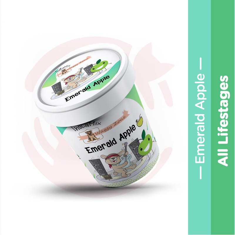 Waggy Zone Vegan Doggy Ice Cream Insta Mix – Emerald Apple (40g)