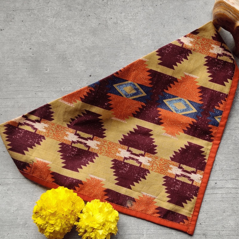Furbuddies Bandana For Dogs – Orange Ikat