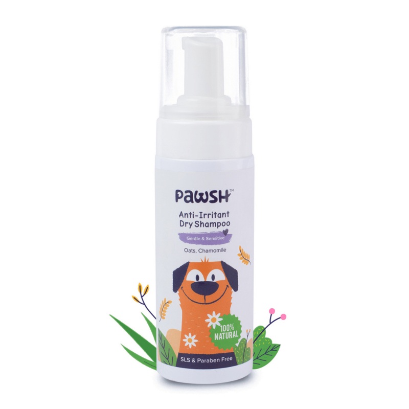 Pawsh – Natural Anti Irritant Waterless Cat & Dog Shampoo (All breeds) – 120ml