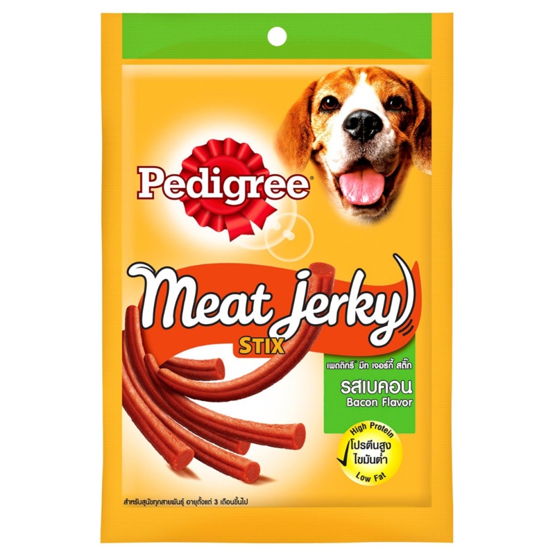Pedigree Meat Jerky Dog Treats – Bacon – 60g