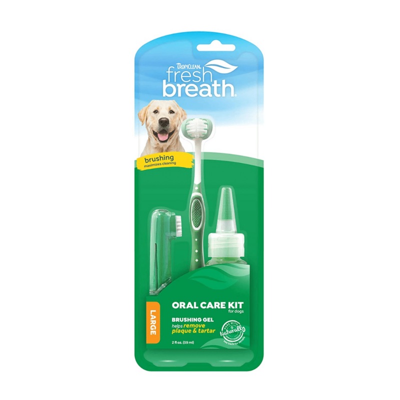 TropiClean – Fresh Breath Oral Care Kit for Dogs