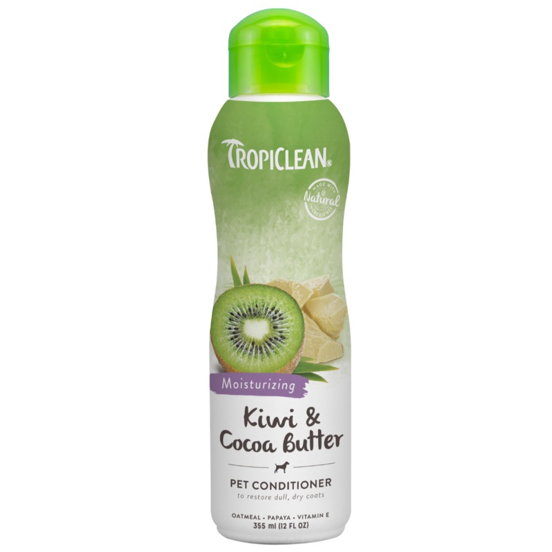 Tropiclean Kiwi & Cocoa Butter Pet Conditioner, Moisturising – 355ml