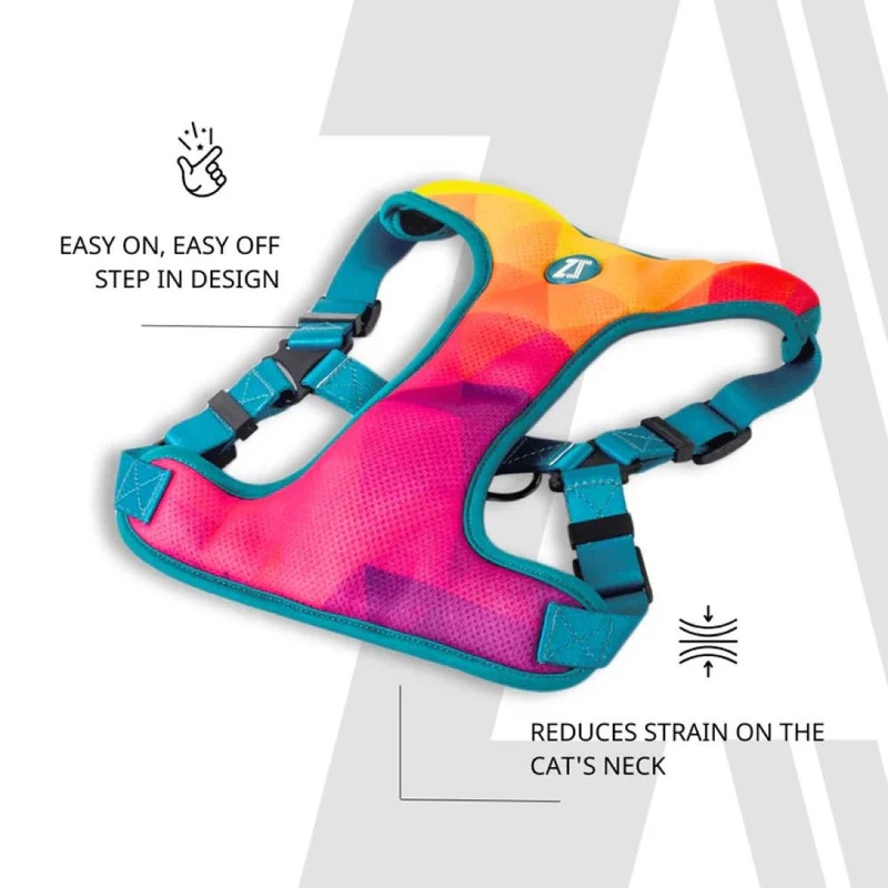 Zoomiez Adjustable Soft Mesh Cat Harness – Solar