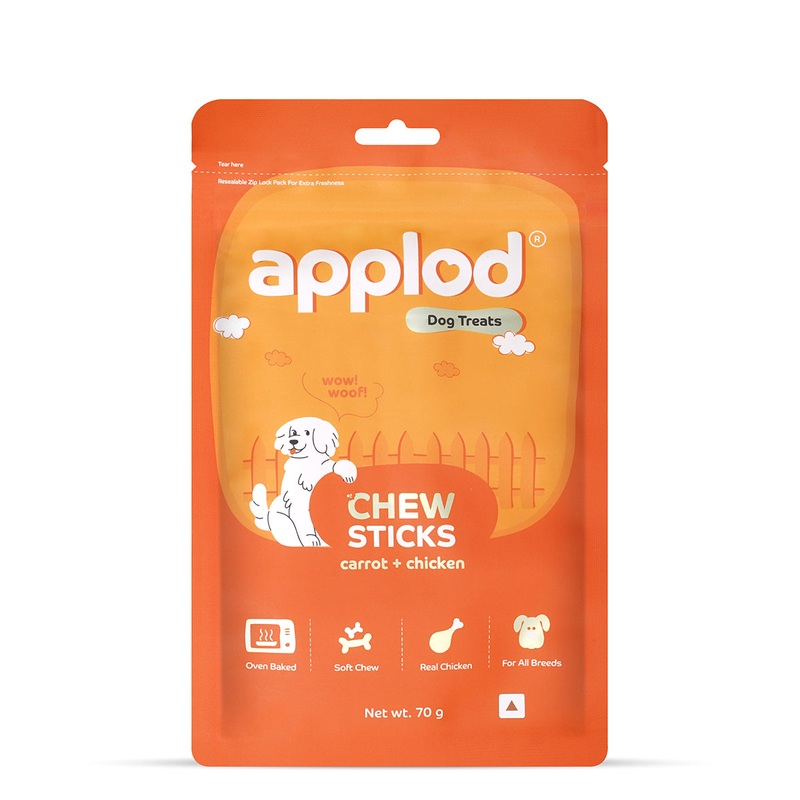 Applod Soft Carrot & Chicken Chew Sticks – 70 gm