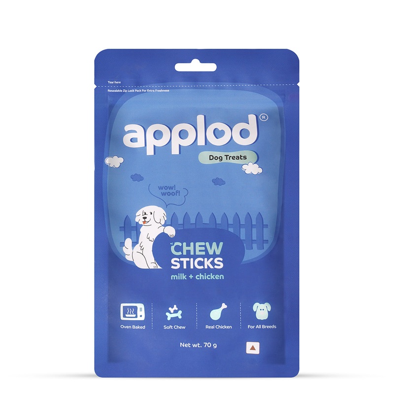 Applod Soft Milk & Chicken Chew Sticks – 70 gm