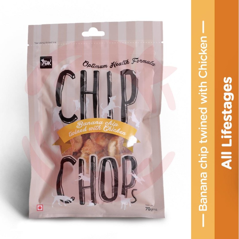Chip Chops Dog Treats – Banana Chicken – 70g