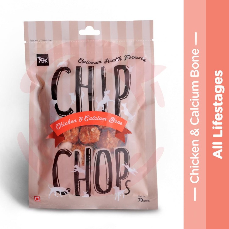 Chip Chops Dog Treats – Chicken & Calcium Bone – 70 gm