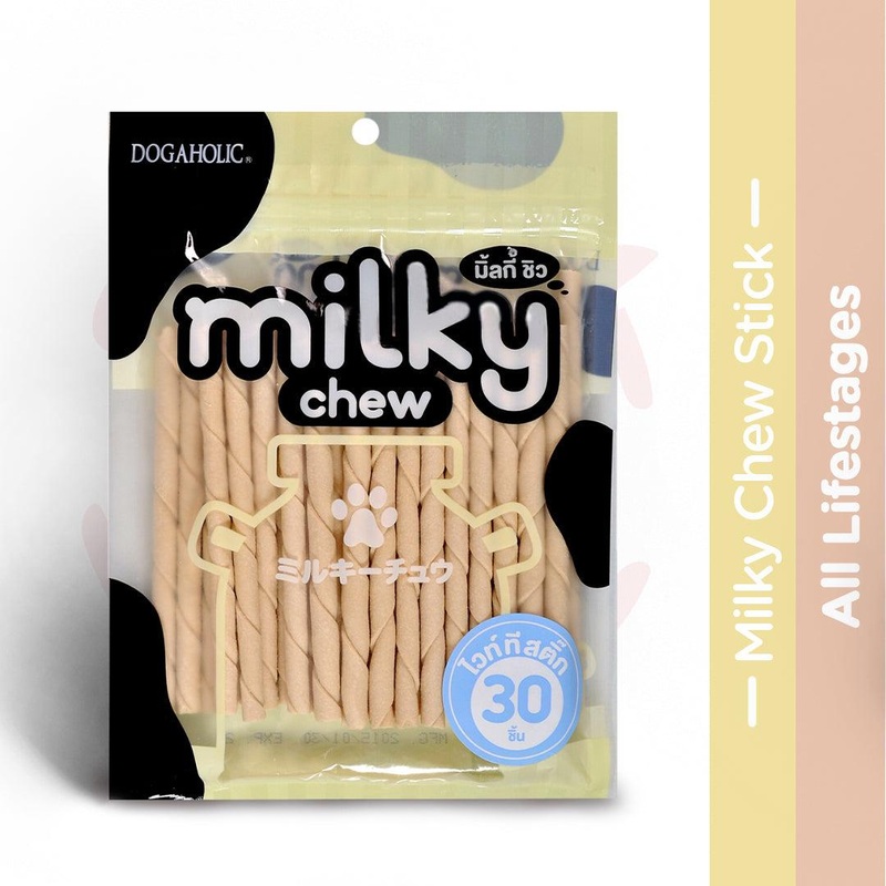 Dogaholic Dog Treats – Milky Chew Stick Style – 30 Pcs – 240g