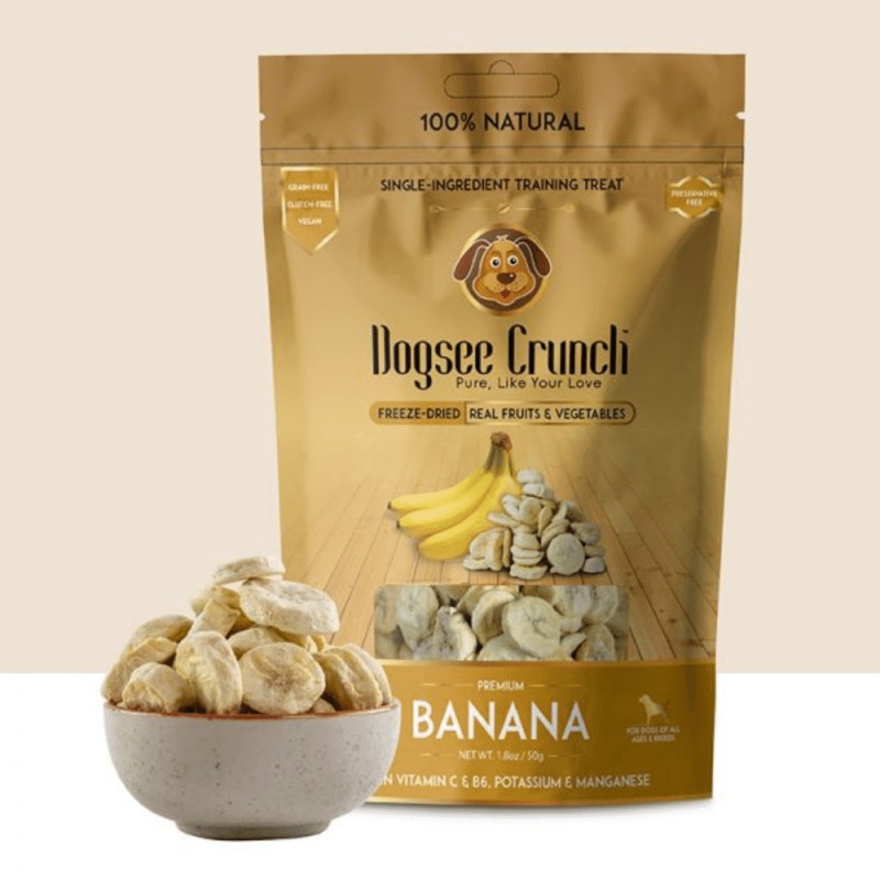 Dogsee Crunch Dog Treats – Banana (Vegetarian, Vegan & Gluten-free)