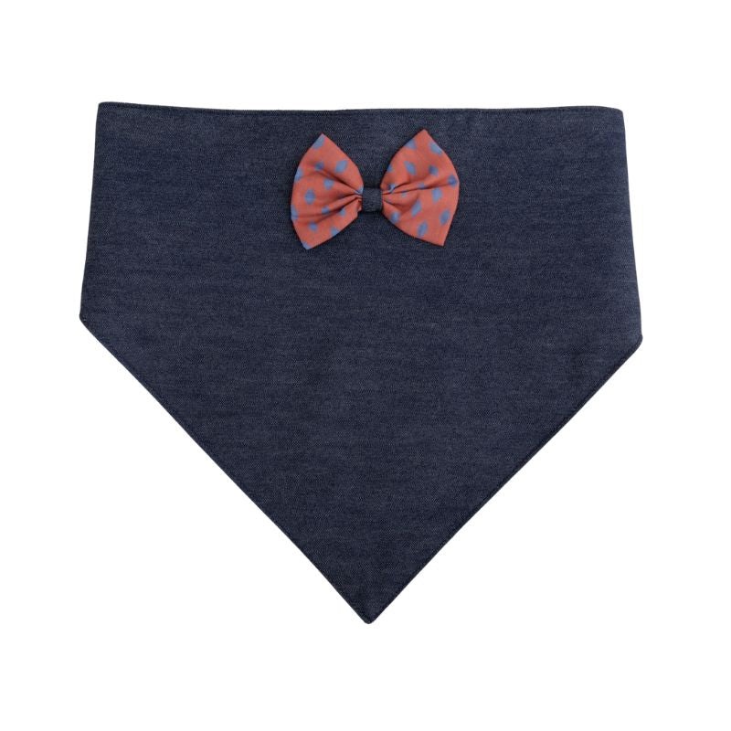 Furbuddies Bandana with Bowtie for Dogs – Denim Dark Blue
