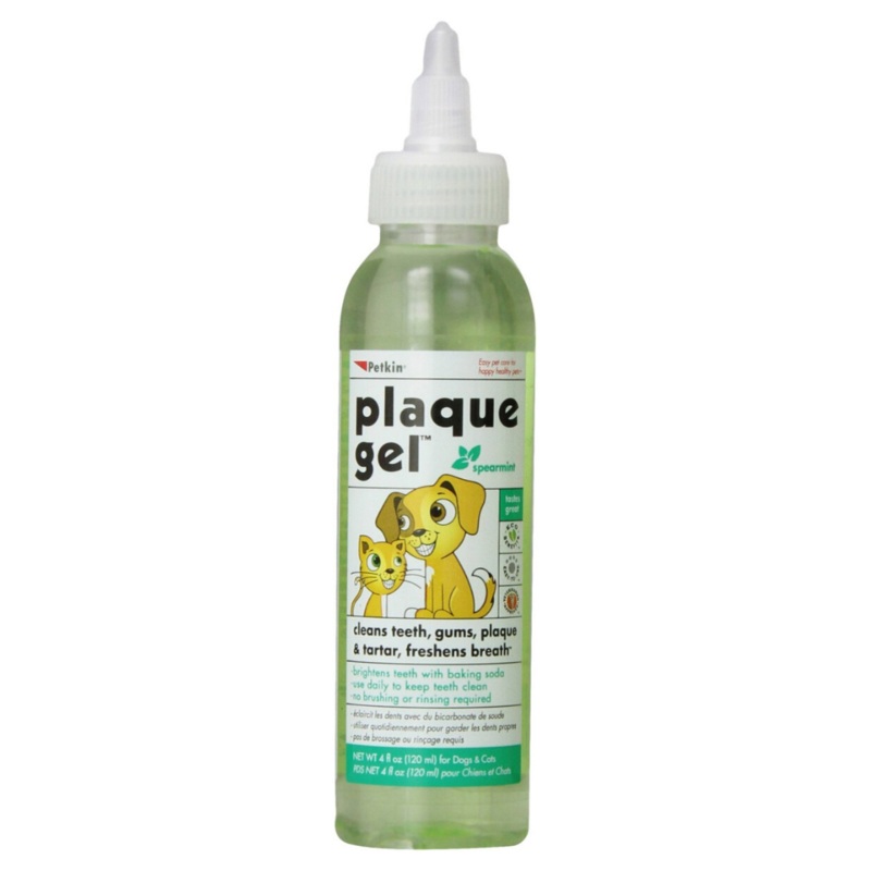 Petkin – Plaque Gel, Spearmint for Cats & Dogs – 120ml