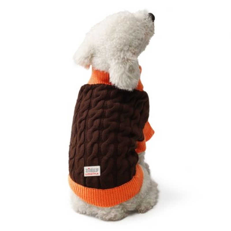 ZL Choco Cable Dog Sweater|XS|S|M|L|XL|2XL|3XL|4XL|5XL
