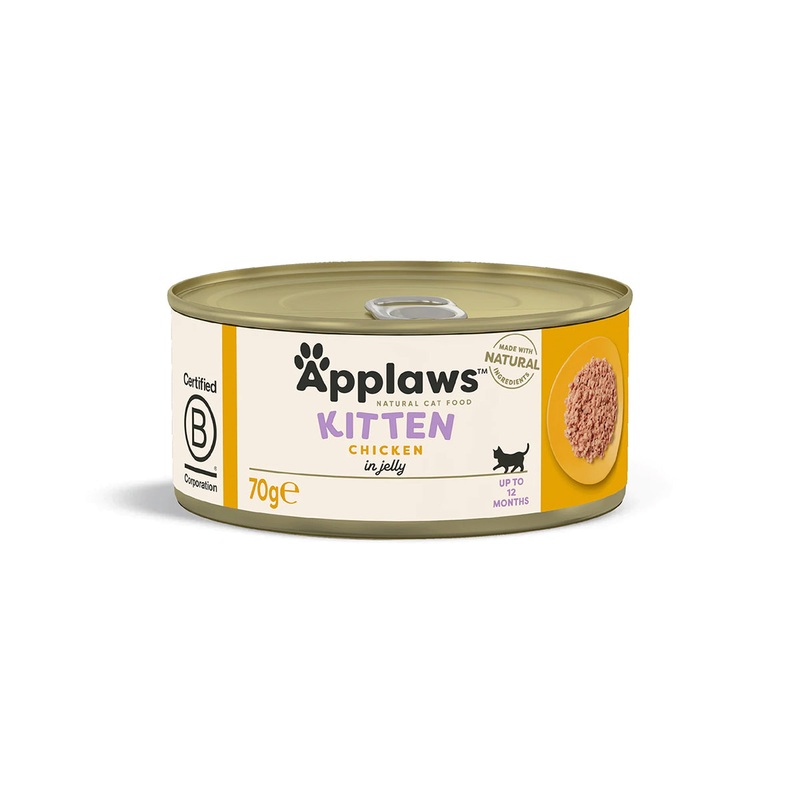 Applaws Wet Cat Food for Kittens – Chicken Breast (70g x 12 Cans)