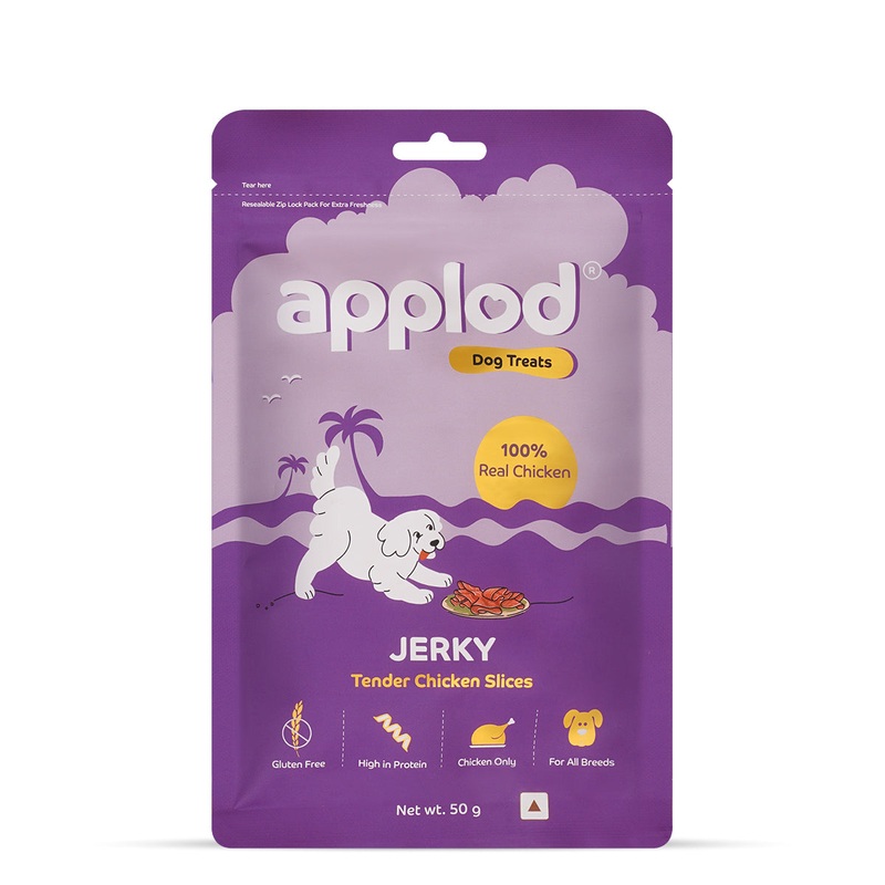 Applod Tender Chicken Jerky Slices  Dog Treat 50 Gm
