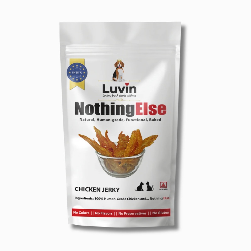 Luvin Chicken Jerky Treats for Dogs & Cats-70g – Pack of 5