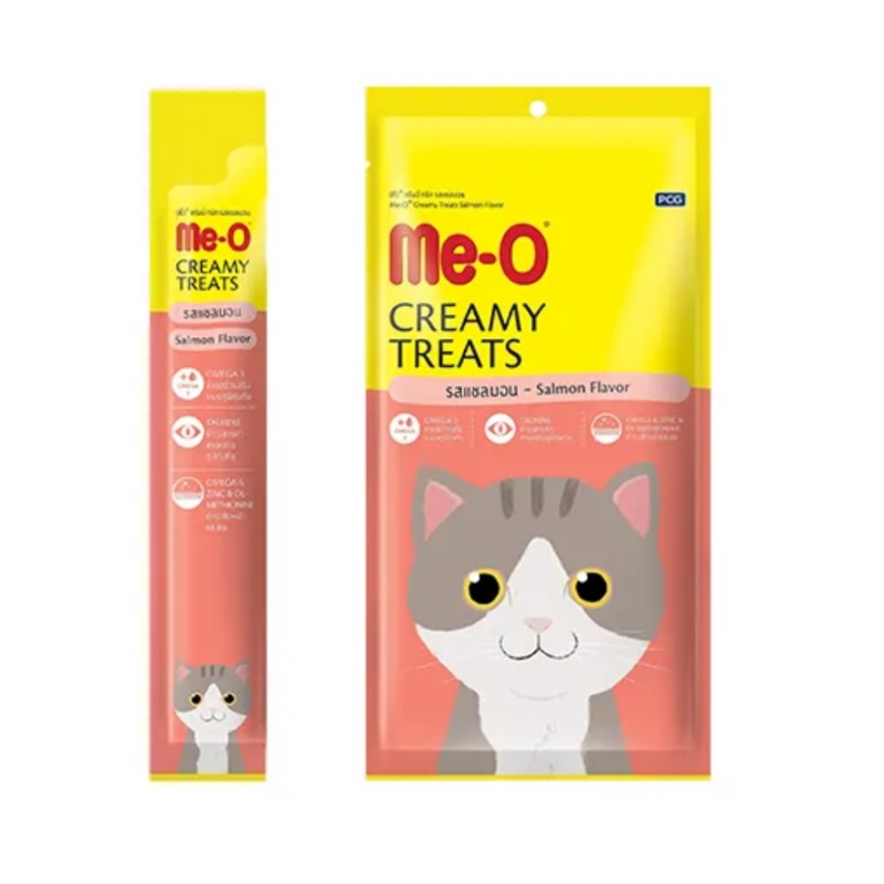 Me-O Creamy Cat Treats – Salmon 15g x 4 Tubes – Pack of 5