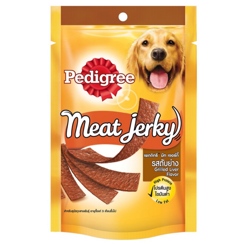 Pedigree Meat Jerky Adult Dog Treat , Grilled Liver, 80g Pack – Pack of 5