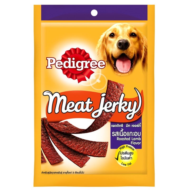 Pedigree Meat Jerky Adult Dog Treat , Roasted Lamb,  80g Pack – Pack of 5