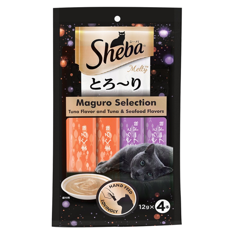 Sheba Melty Cat Treat – Maguro Tuna & Seafood – 4 Sticks (48g)