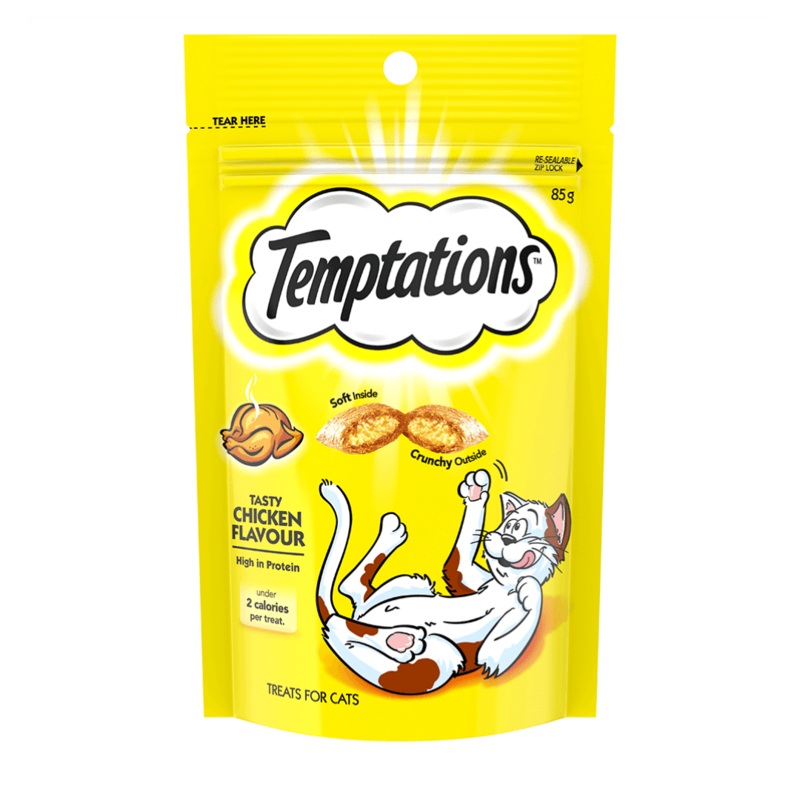 Temptations Cat Treats – Chicken Flavor – 85g – Pack of 5