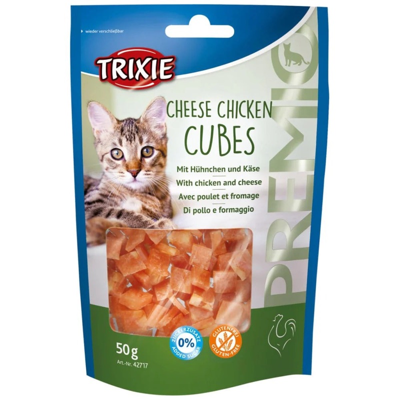 Trixie Premio Cheese Chicken Cubes Cat Treat  50 gm – Pack of 5
