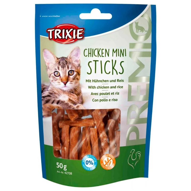 Trixie Premio Chicken Mini Sticks Cat Treat  50 gm – Pack of 5