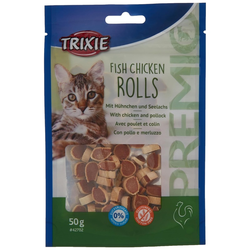 Trixie Premio Fish Chicken Rolls Cat Treat  50 gm – Pack of 5