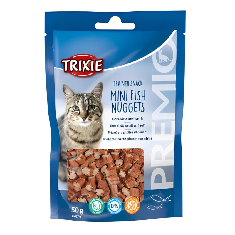 Trixie Premio Trainer Snack Mini Fish Nuggets Cat Treat  50 gm – Pack of 5