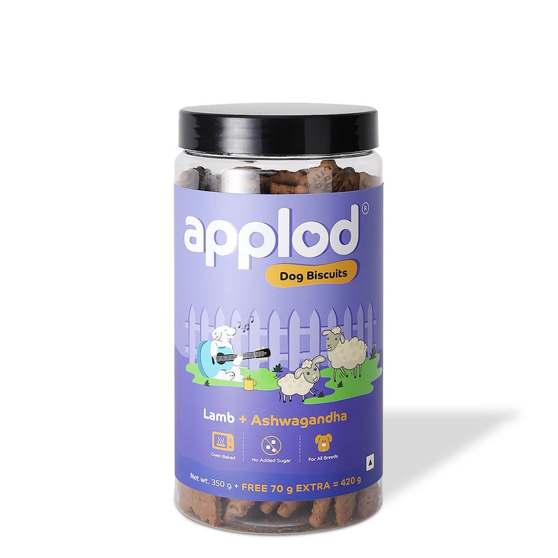 Applod Lamb Dog Biscuit With Ashwagandha 385 gm – Pack of 5