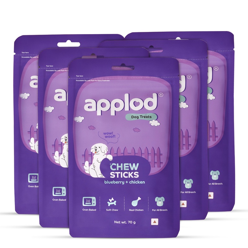 Applod Soft Blueberry & Chicken Chew Sticks – Pack of 5