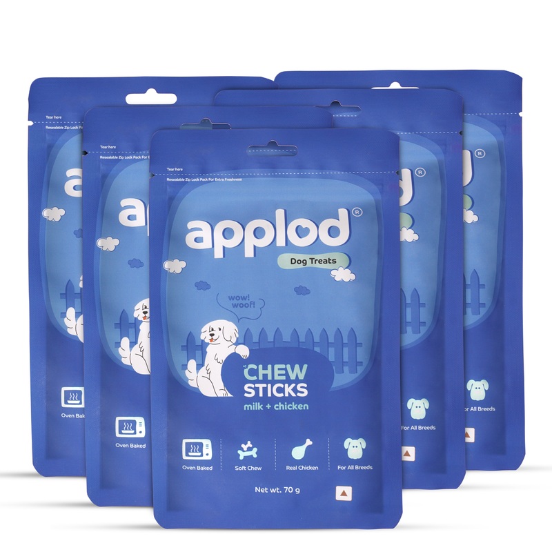 Applod Soft Milk & Chicken Chew Sticks – 70 gm – Pack of 5