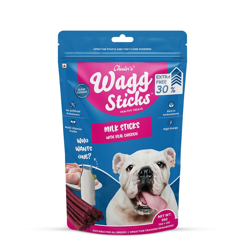 Chesters Wagg Sticks- Milk Sticks Dog Treat – 70 gm