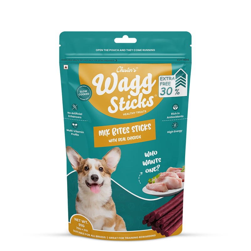 Chesters Wagg Sticks Mix Bites Sticks Dog Treat – 70 gm