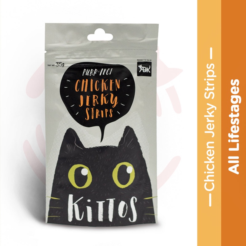 Kittos Cat Treat – Chicken Jerky Strips (35g)