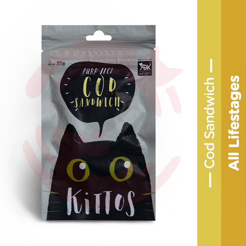 Kittos Cat Treat – Cod Sandwich (35g)