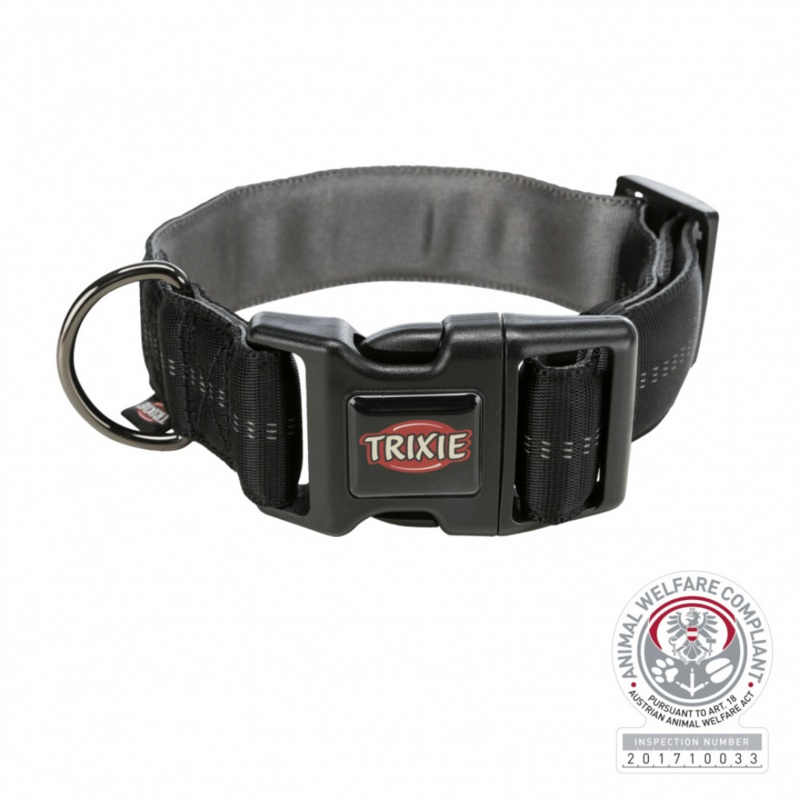 Trixie Dog Collar – Softline Elegance Collar Extra Wide (Black/Graphite)