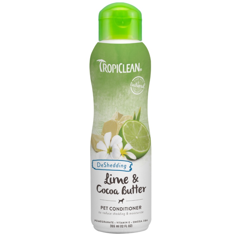 Tropiclean Lime & Cocoa Butter Pet Conditioner, Deshedding – 355ml