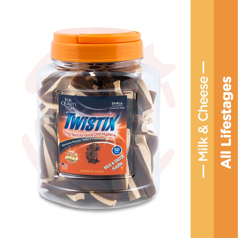 Twistix Canister Milk & Cheese Small – 50 Sticks